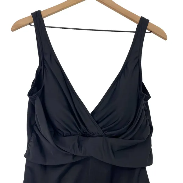 Miraclesuit One Piece Swimsuit Twist Front V Neck Faux Wrap Slimming Womens 18 - Image 2