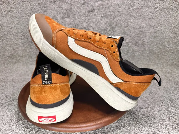 Vans Men's Brown and White Sneakers suede unisex men’s 8.5 women’s 10 - Image 5