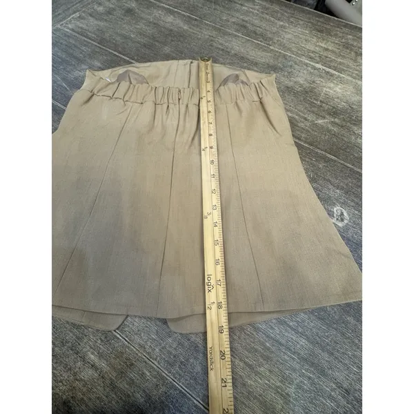 Kenneth Cole Women's Strapless Vest Bustier Size Medium Tan - Image 7
