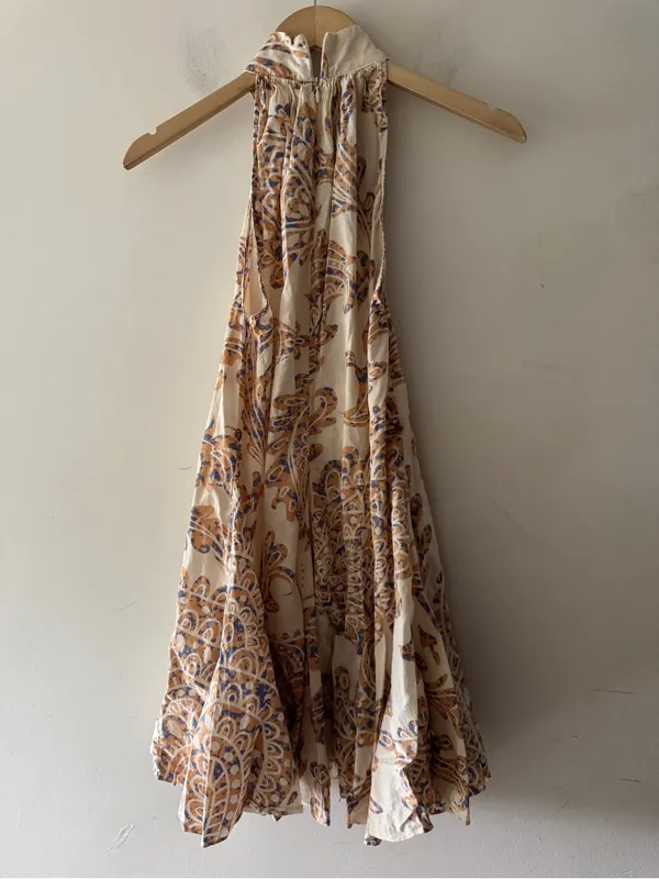 Zara High‎ Neck Floral Print Crochet Button Mini Dress - Image 6