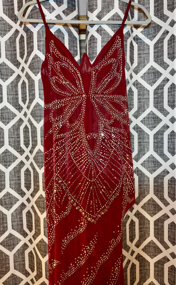 Red Maxi Dress Boutique Dress - Image 6