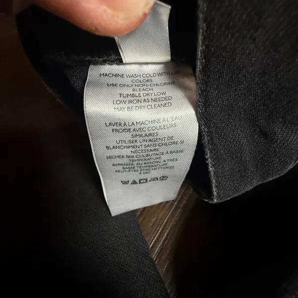 Free People We The Free Black‎ Distressed High Rise Straight Leg Jeans 26 Button - Image 9
