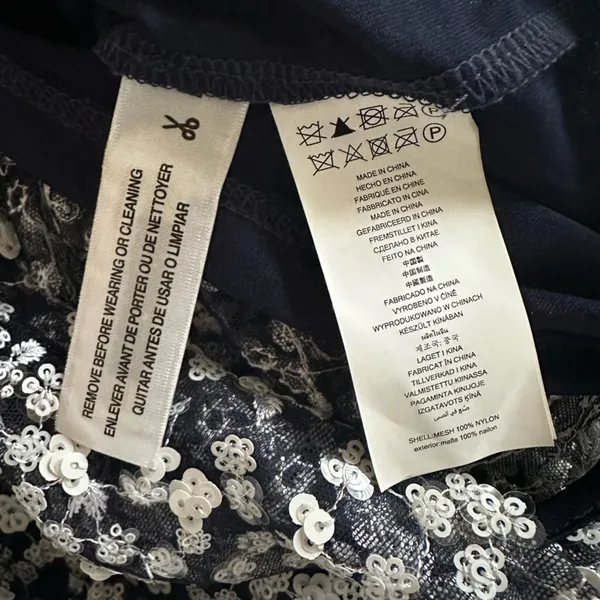 Michael Kors Floral Sequin Ruffle Hem Dress Short Cocktail Party Wedding Small - Image 9
