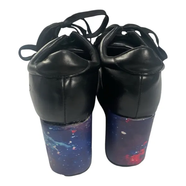 Hot Topic women's 9 platform galaxy Black Casual Sneakers - Image 7