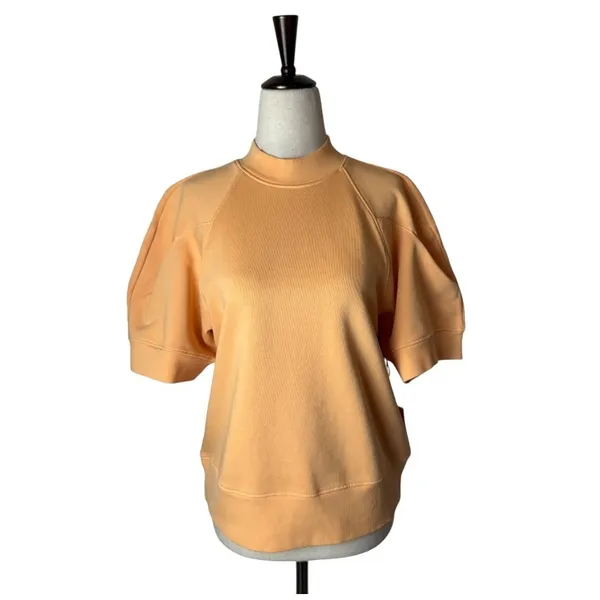 AGOLDE Sweatshirt Women XS Orange Sherbert The Round‎ Shoulder Athleisure NWT - Image 2