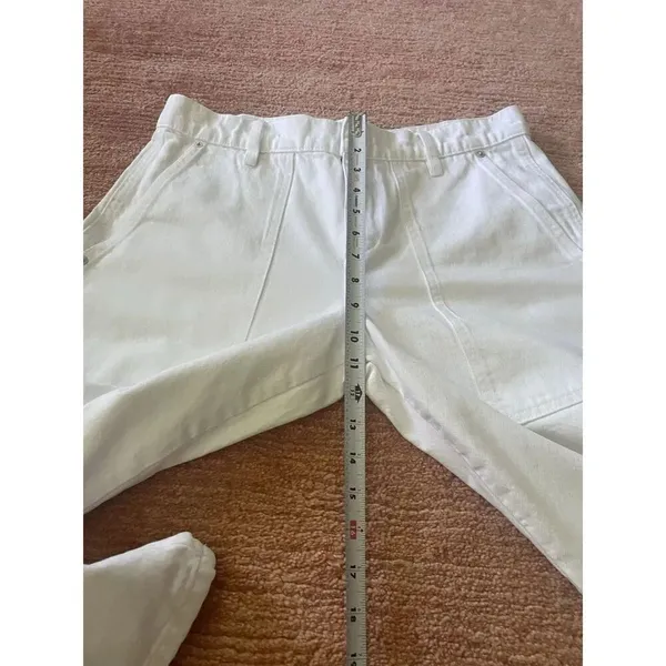 J Crew White High Rise Women’s Utility Pants 29P Cotton Cropped Fit - Image 7