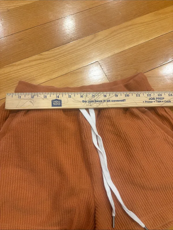 aerie Ribbed Drawstring Shorts - Burnt Orange - Image 5