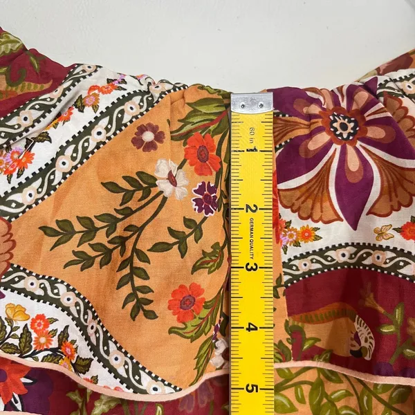 NWOT Farm Rio Romantic Nature Multicolor Ruffle Midi Dress Size XS - Image 12