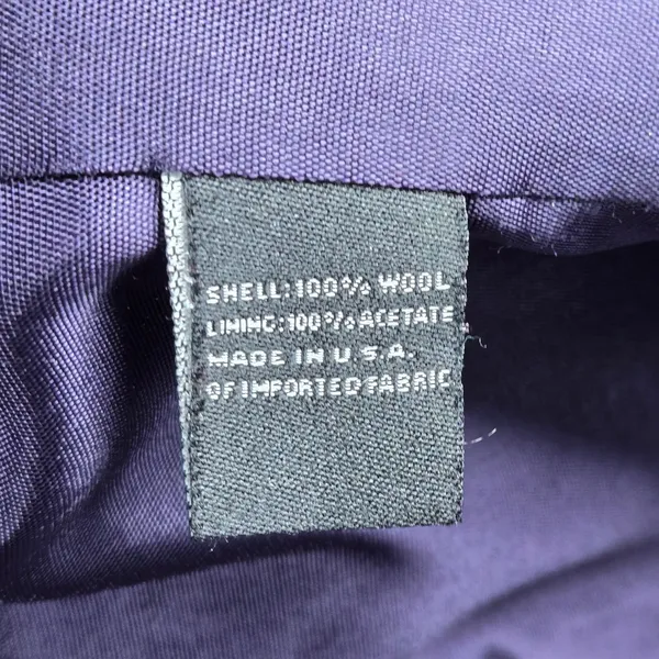 Jones New York Womens Navy Blue‎ 100% Wool Double Breasted Peacoat Made in USA 8 - Image 5
