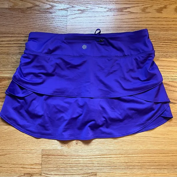 Athleta swagger tiered ruffle skort in purple size large - Image 2