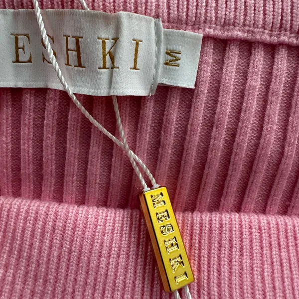 NWT Meshki CeCe Pink Ribbed Knit Mini Skirt, size M Barbiecore boho Y2K ballet - Image 12
