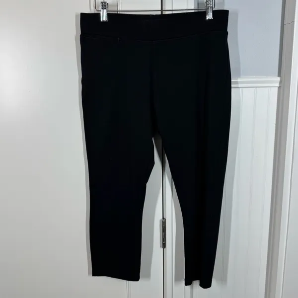 American Giant Ponte Slim Straight High Rise Pant Black Size 8 classic‎ normcore - Image 2