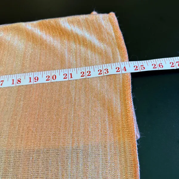 Ruby Rd Womens XL Cardigan Peach Orange Gold Metallic Shimmer Open‎ Front Knit - Image 8