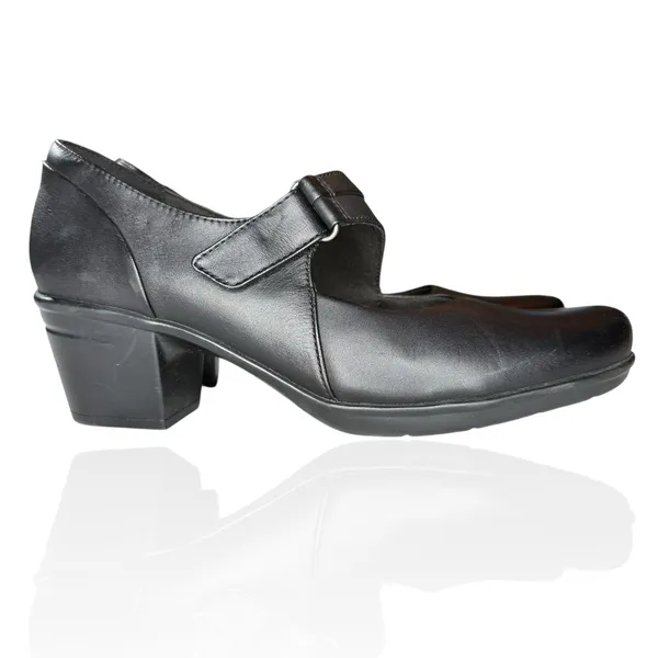 Clarks Collection Women's 8.5 Emslie‎ Lulin Mary Jane Pumps Black Comfort Heels - Image 2