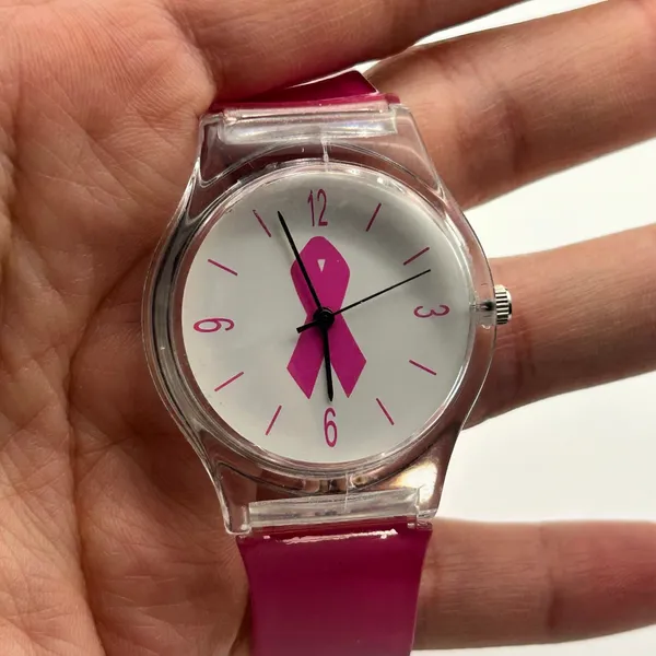 SWEDA Medical Breast Cancer Awareness Pink Watch Working New Battery - Image 7