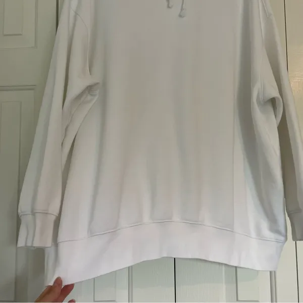 Nike Sportswear Oversized Fleece Hoodie Center Swoosh White Sz XXL - Image 15
