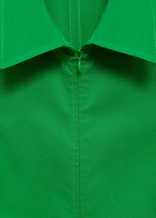 NWT Mango Green Zipper Shirt Dress - Image 5