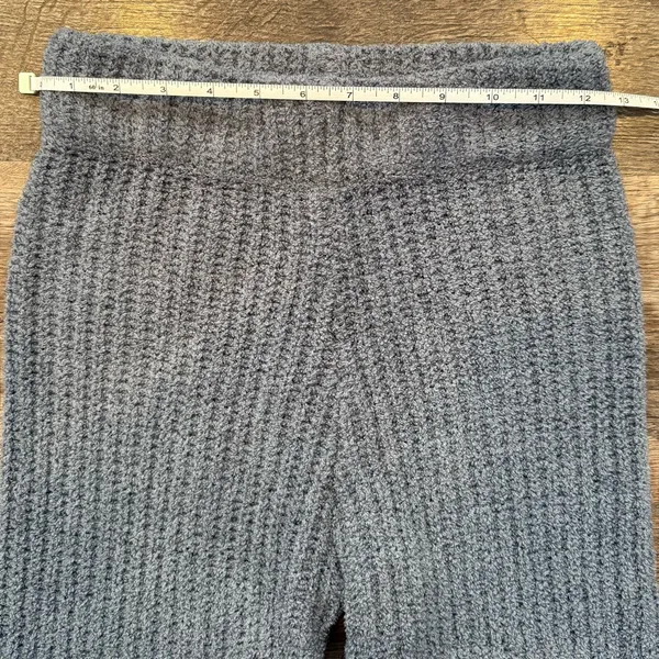 Women’s Fleece Knit Wide Leg High Rise Casual Pants Cropped Soft XS/Small - Image 3