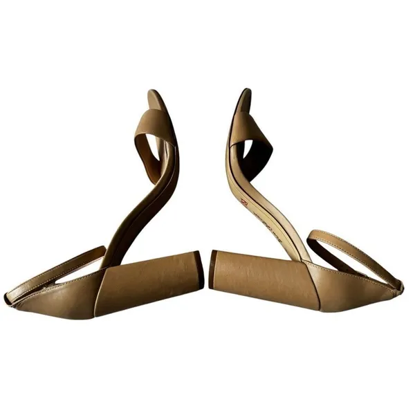 Sam Edelman Yaro Ankle Strap Sandal Oatmeal Kid Leather SZ 8.5 - Image 5