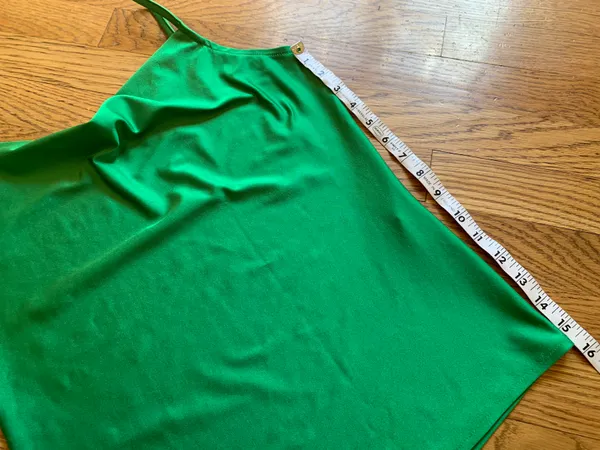 Cowl neck strappy cami top green size S - Image 11