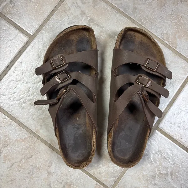 Birkenstock Dark Brown Triple-Strap Sandals - Image 4