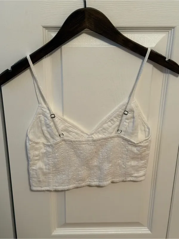 Free People One White Cropped Tank - Image 3