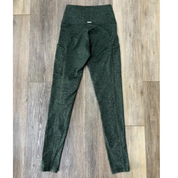 Aerie Women’s High Rise Leggings Heathered Green Athletic Yoga Workout Small - Image 6