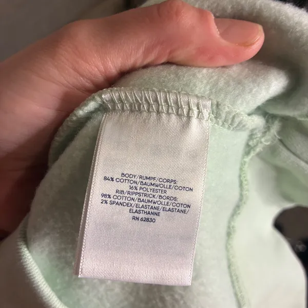 Lands End Womens Mint Green Quarter Zip‎ Fleece Pullover Sweatshirt Medium 10-12 - Image 5