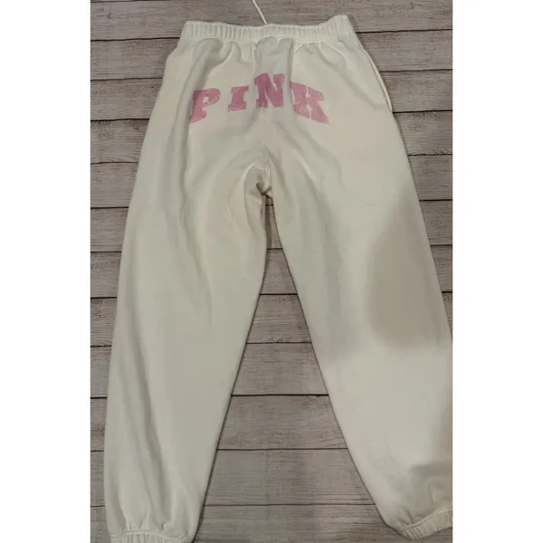 NWT Victoria’s Secret PINK CAMPUS FLEECE SWEATPANTS Size Small - Image 4