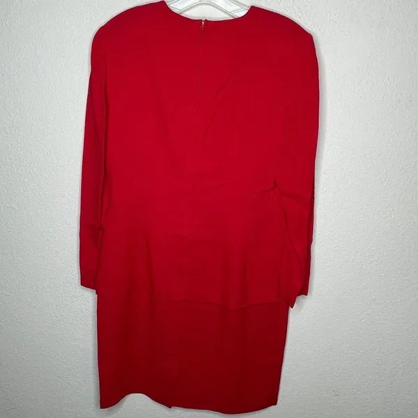 Vintage Donna Ricco Dress‎ Red - Image 4