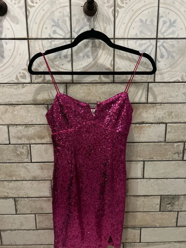 Hello Molly Pink Sequin Mini Dress - Image 2