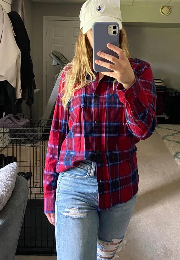 Old Navy Plaid Flannel Shirt - Image 2