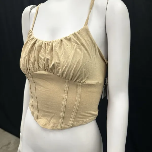 Hollister Tan Bustier Camisole‎ Top S Corset Summer Feminine - Image 2