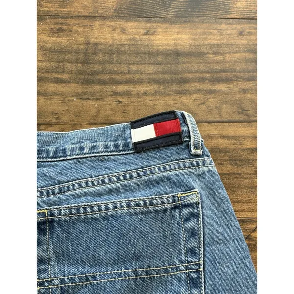 Tommy Hilfiger Jeans Womens 13/30 Vintage Freedom Y2K Pants Flag Patch USA Adult - Image 4