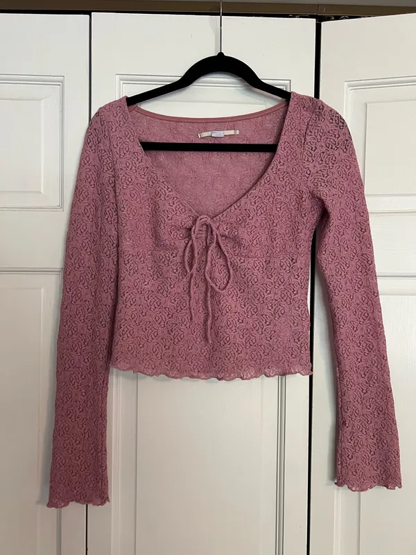 Kimchi Blue lace long sleeve top - Image 3