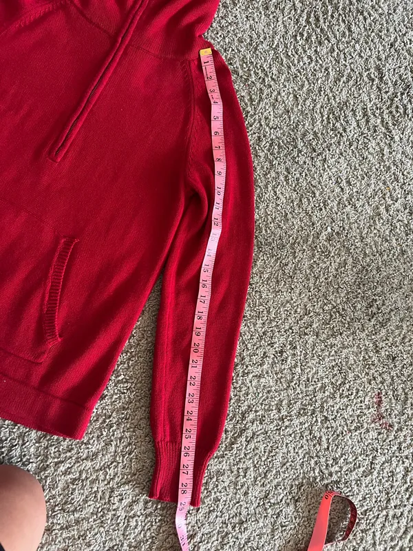 Lauren Ralph Lauren Classic Red Quarter Zip Pullover L/G - Image 8