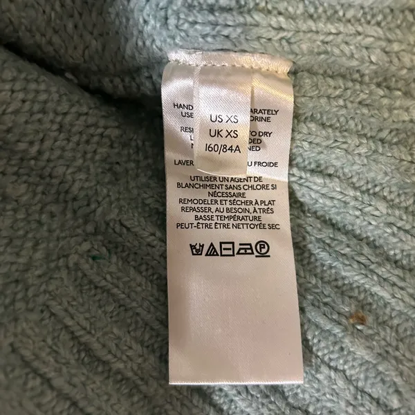 Free People Light Green Knit Sweater Over Sized - Image 8