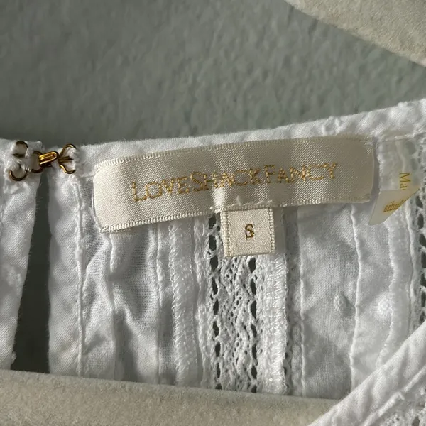 LoveShackFancy Natasha Dress in White - Image 6