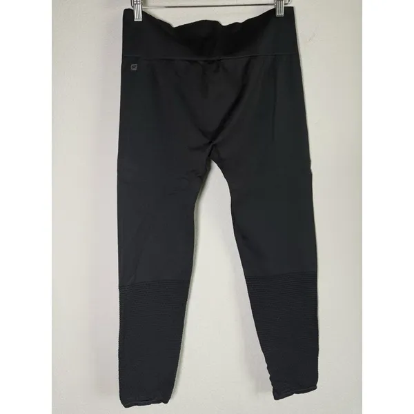 Fabletics Women’s High Waisted Seemless Black Leggings‎ Mesh Pattern Gym Size XL - Image 9