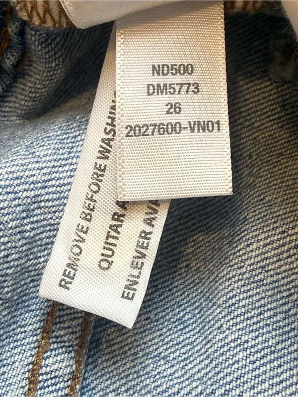 Madewell Jeans Perfect Vintage Straight Jean Light Wash Distress Raw Hem Size 26 - Image 14