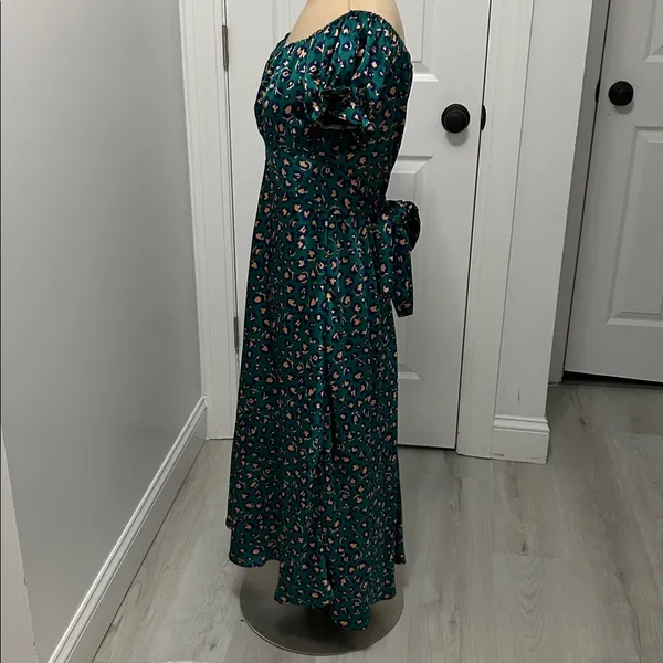 Hello Molly Spiced Ginger Medley Green Leopard Maxi Dress - Image 4