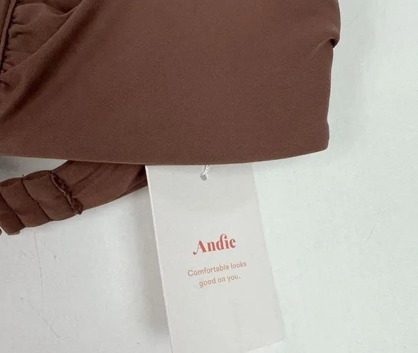 NWT Andie Swim The Scala Top Flat in Espresso Brown Size Small S NEW - Image 5