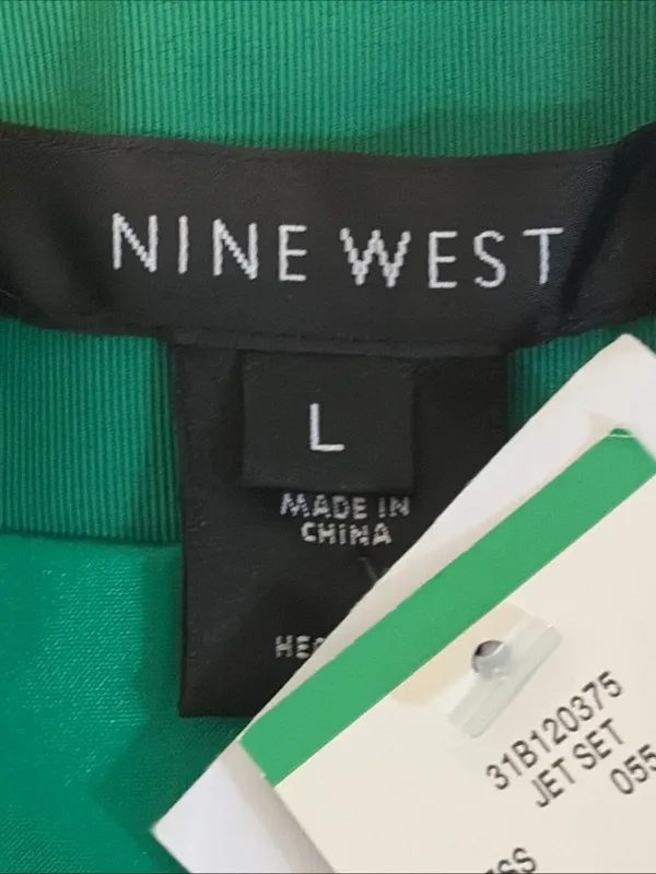Nine West New!Green Button-Front Women's jacket size L - Image 7