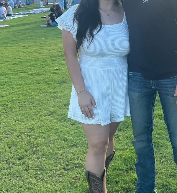 Rocking C White Romper Size L - Image 3
