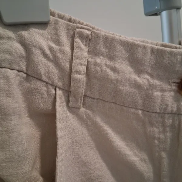 Sincerely Jules Cargo Pants Beige Linen Wide Leg Utility Pockets Women's Medium - Image 5