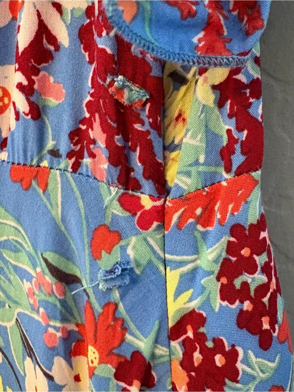 Abel the Label ATL anthropologie blue candy ruffle midi dress small NEW - Image 9