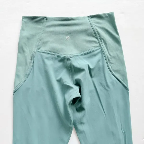 Lululemon Align Pant Ribbed Panel High Rise 25" Tidewater Teal Size 8 Yoga Gym - Image 9