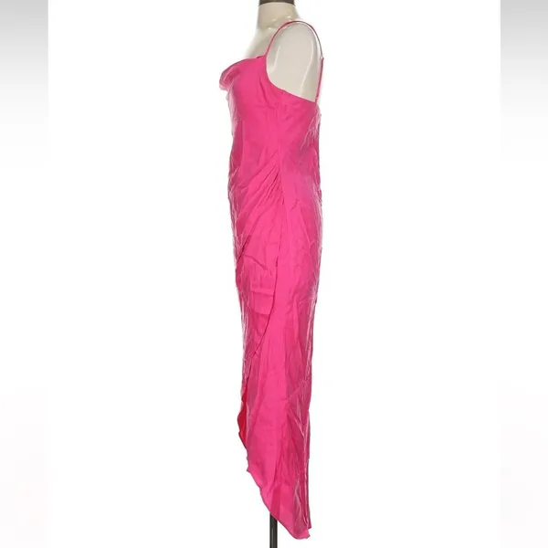 Lovers and Friends Noah Wrap Dress‎ Hot Prink size xS Midi Barbiecore - Image 11