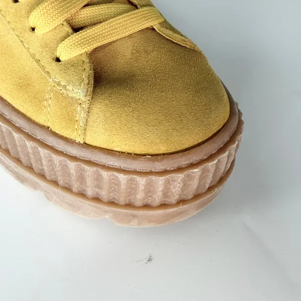 Puma Fenty Cleated Creeper Suede Platform Sneakers Yellow Women 5.5 / Youth 4 - Image 10