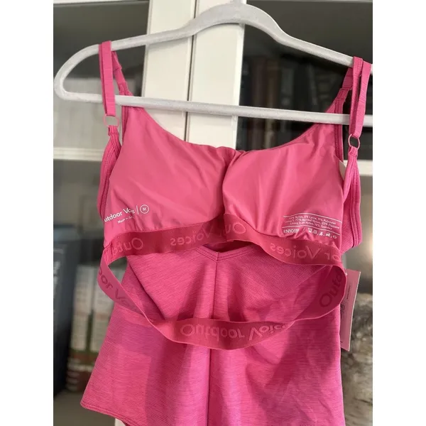 Outdoor Voices Move Free Leotard Bodysuit Cerise‎ Pink Size medium NWT NE… - Image 9